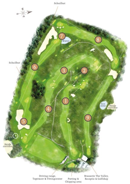 Baanoverzicht van de South Course